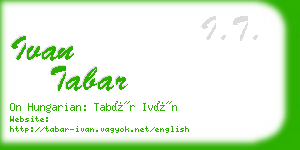 ivan tabar business card